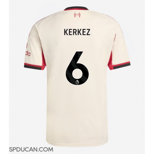 Muški Nogometni Dres Liverpool Milos Kerkez #6 Gostujuci 2025-26 Kratak Rukav